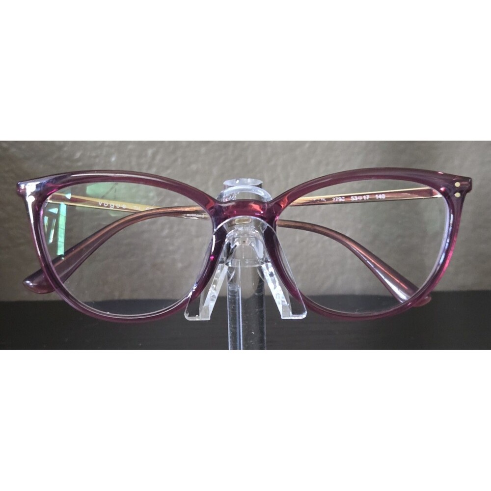 Vogue Eyeglasses VO5276 2798 Transparent Cherry Gold Frames 53-17-140 Cat Eye